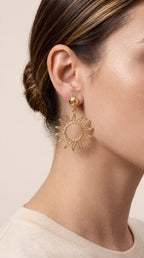 Boucles d'oreilles SOLENE en acier inoxydable